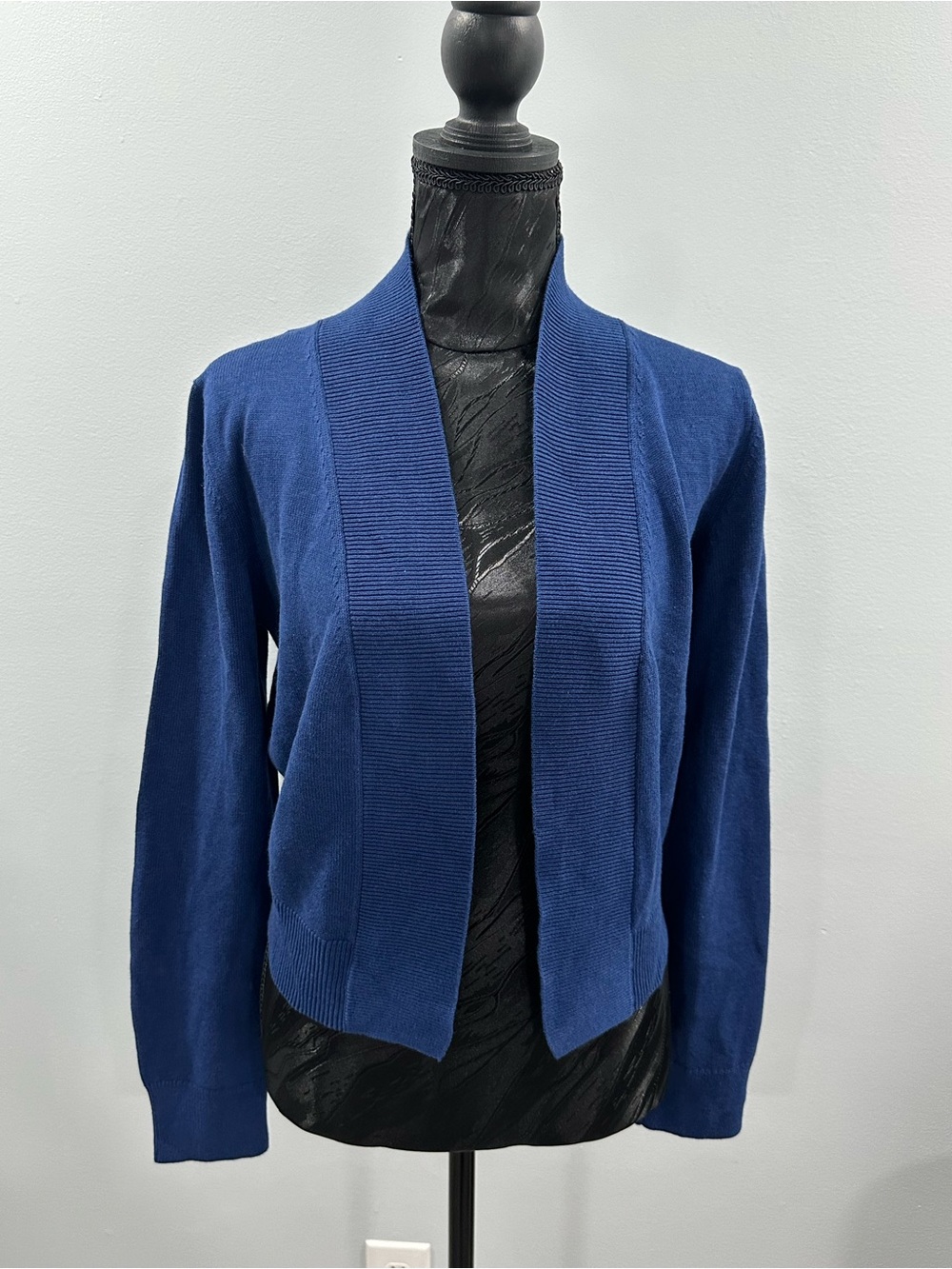 Michael Kors Royal Blue Open-Front Knit Blazer